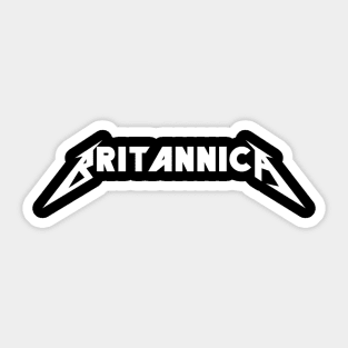 Britannica Metal (white text) Sticker